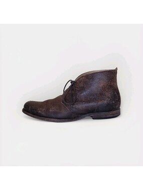 Frye Phillip Chukka Boots Mens US 11.5 D Brown Distressed Roughout Leather FLAW